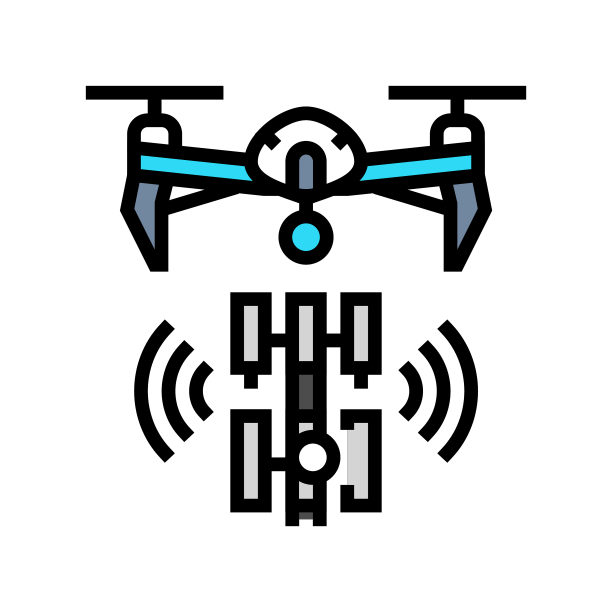 电信无人机彩色图标图片下载