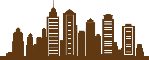 天际线反射图标描绘城市图片下载