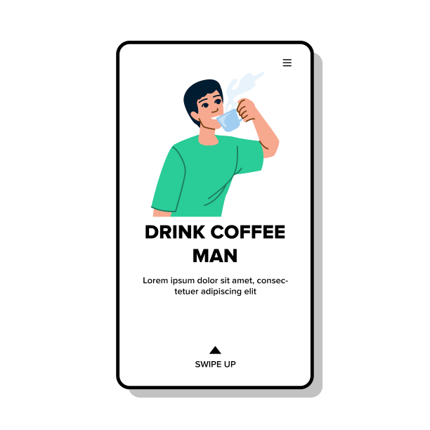 网上喝咖啡的人图片下载