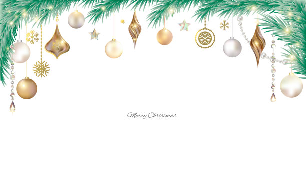 美丽的圣诞舞会。圣诞树。新年插画。节日装饰。雪花。冬天。12月。图片下载