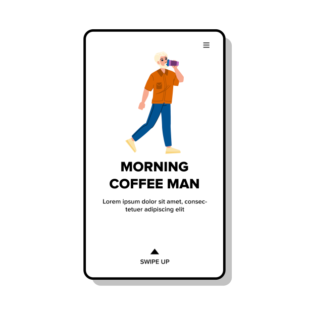 网络早晨咖啡人图片下载