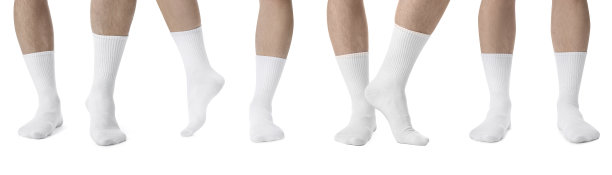 白色背景下穿着时髦袜子的男人，照片合集图片下载