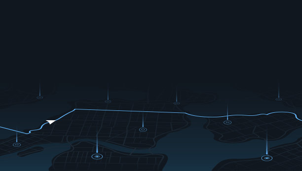 Gps追踪地图。摘要等距定位跟踪仪表板。跟踪导航针在街道地图，导航地图，定位位置针。未来的旅行地图或位置导航矢量图片下载