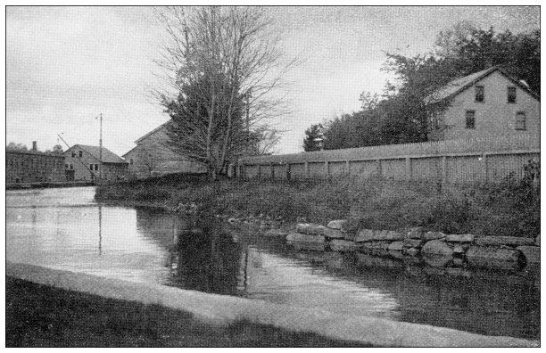 汉普顿县，马萨诸塞州的古董图像:桑代克，运河图片下载