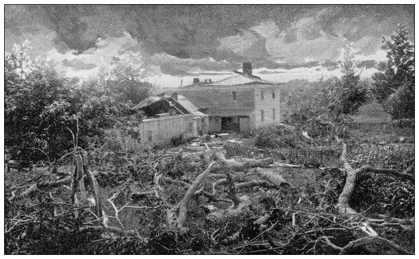 马萨诸塞州汉普顿县的古色古香景象:龙卷风过后图片下载