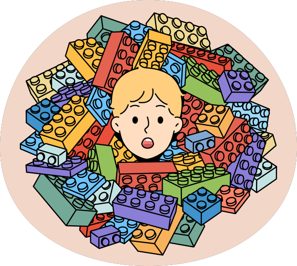 玩乐高积木的男孩图片下载