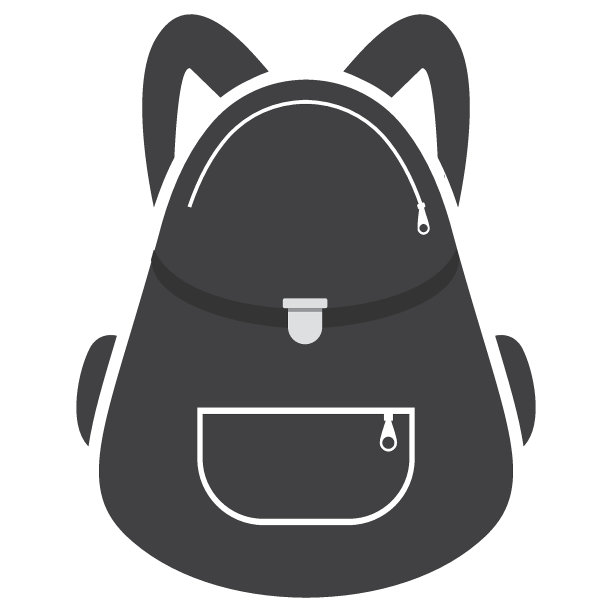 书包标志矢量图标说明图片下载