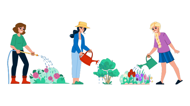 水园丁浇水图片下载