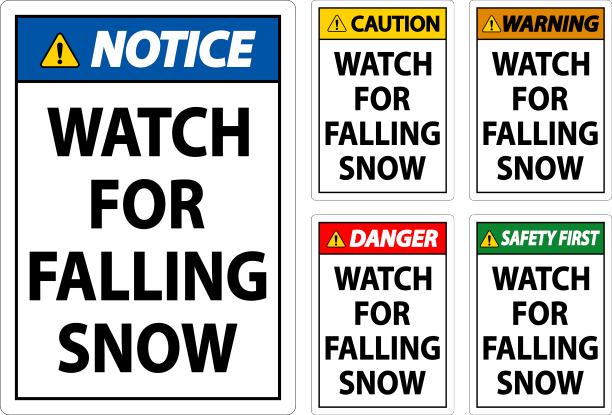 注意下雪的警告标志图片下载