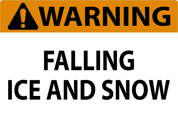 冰天雪地的警告标志图片下载