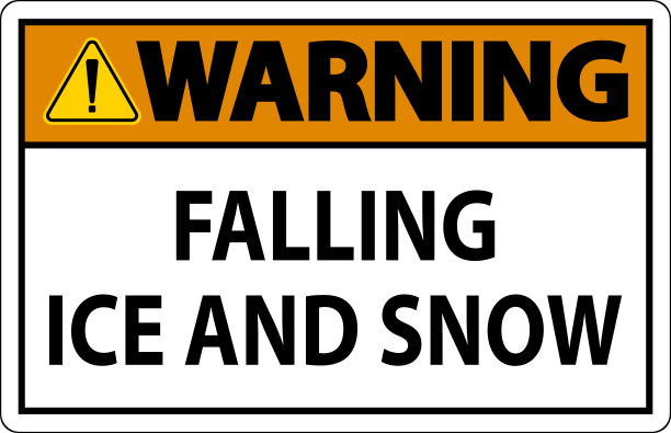 冰天雪地的警告标志图片下载