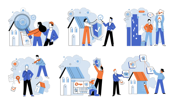 汽车、财产、人寿、医疗保险图片下载