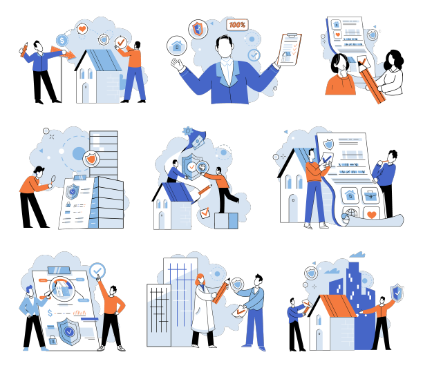 汽车、财产、人寿、医疗保险图片下载