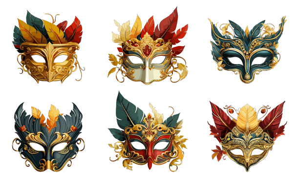 化妆舞会面具节日羽毛面具图片下载