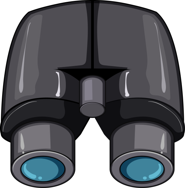 监视双筒望远镜卡通图片下载