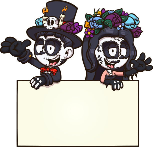 有手语的糖头骨小孩图片下载