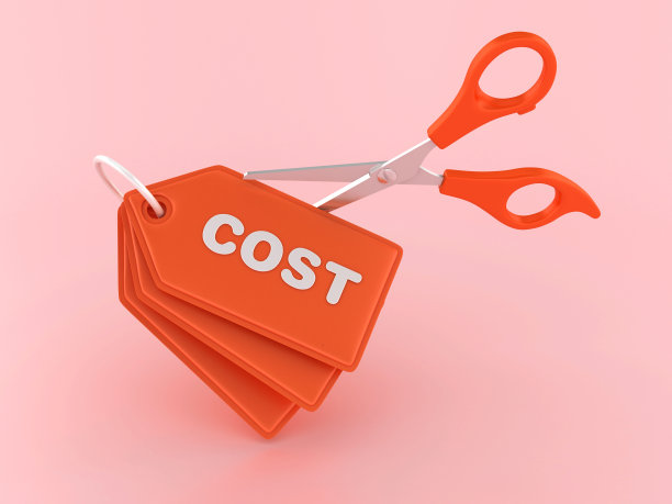 成本购物标签与剪刀图片下载