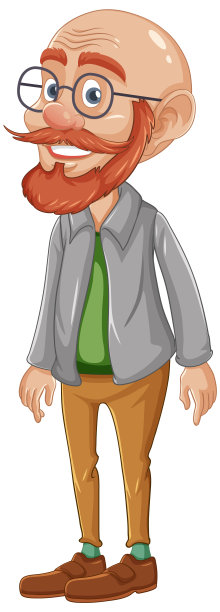 卡通人物光头和眼镜图片下载