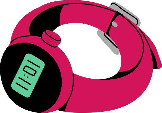 粉色智能手表电子手表手时钟图片下载