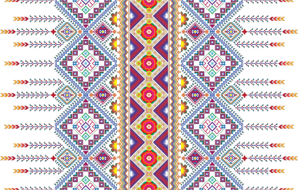 民族单色无缝图案背景图片下载