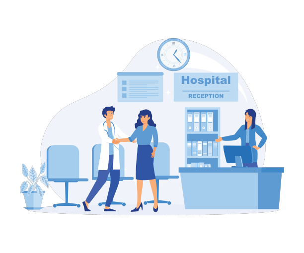现代诊所接待医院就诊愉快图片下载