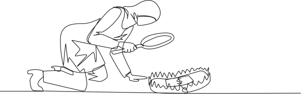 连续一行画着阿拉伯女商人图片下载