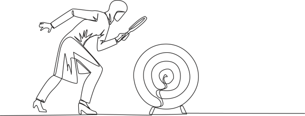 单线画年轻的阿拉伯人图片下载