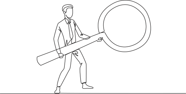 连续一行画商人站着图片下载