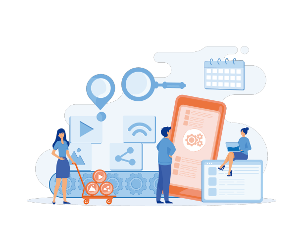 一条工人自动化的生产线图片下载