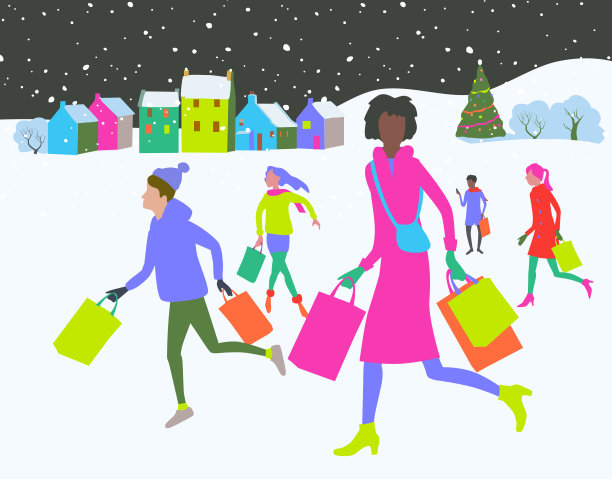 圣诞购物者图片下载