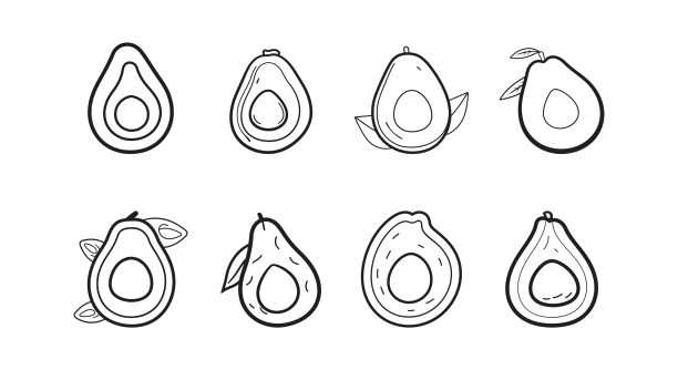 卡通牛油果人物图片下载