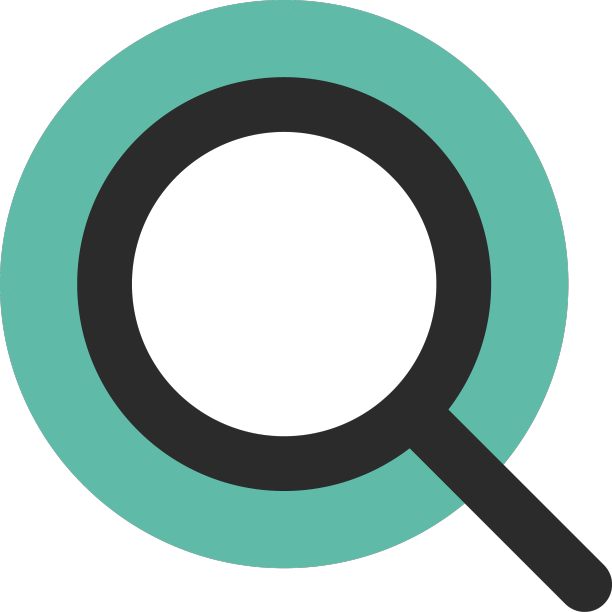 放大镜彩色笔画图标图片下载