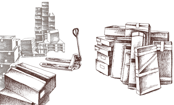 仓库手绘图片下载