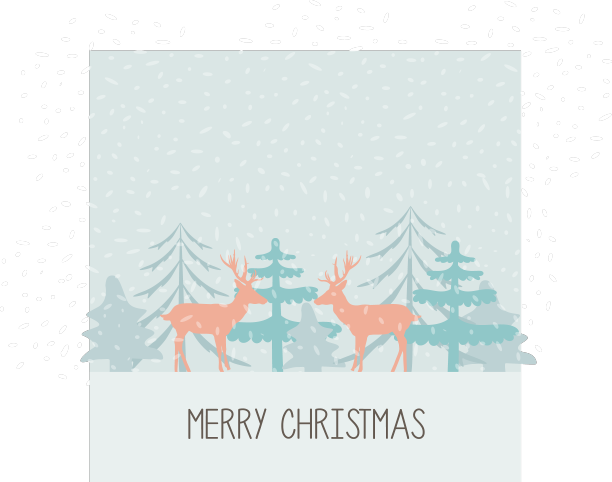 圣诞快乐，贺卡上有鹿图片下载