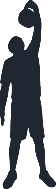 男人站在壶铃剪影图片下载