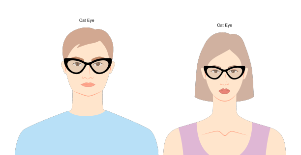猫眼框眼镜上男女平图片下载