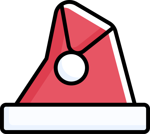 帽子扁平的圣诞节图片下载