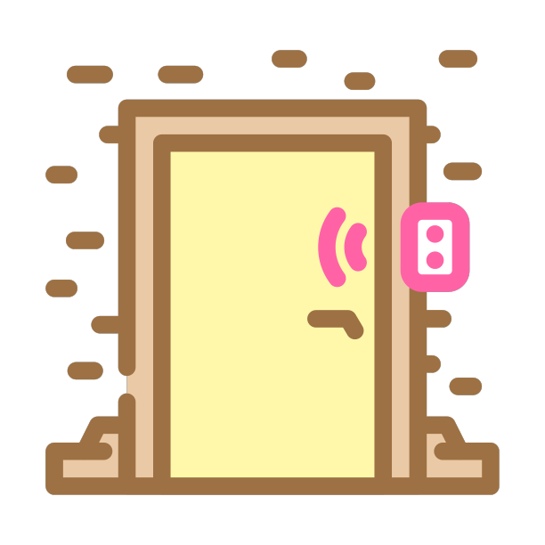 智能门传感器家居颜色图标图片下载