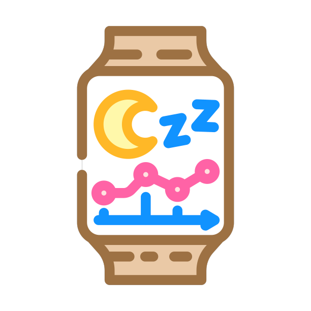 智能睡眠跟踪器家居颜色图标图片下载