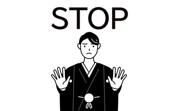 一名男子穿着带冠的袴，双手伸出图片下载