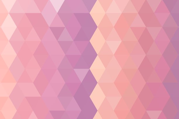 抽象多边形背景-三角形和六边形图案，粉红色背景图片下载