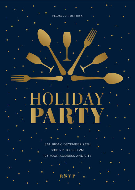 节日聚会邀请设计模板。图片下载