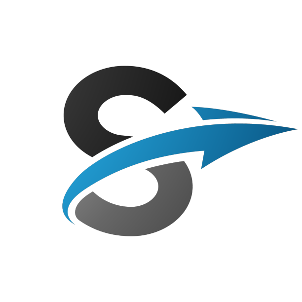 蓝色和黑色大写字母s图标与一个图片下载