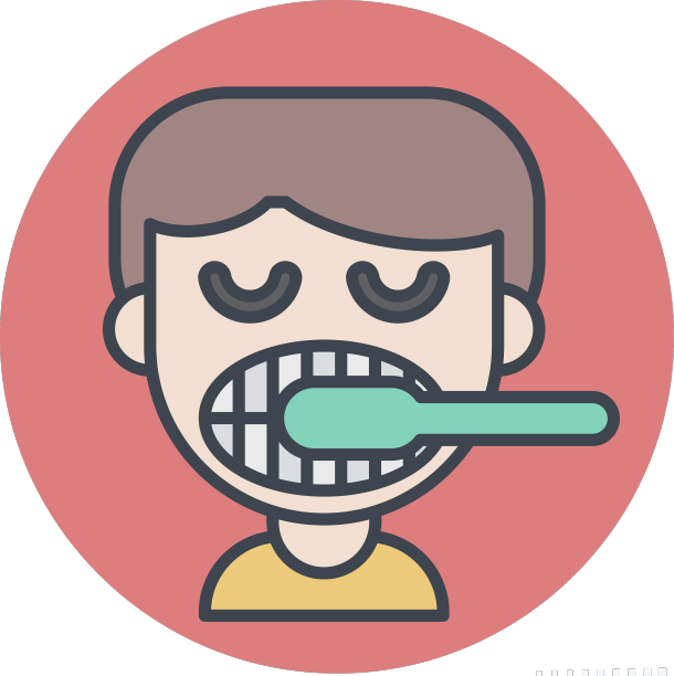 牙刷图标与牙医符号颜色相关图片下载