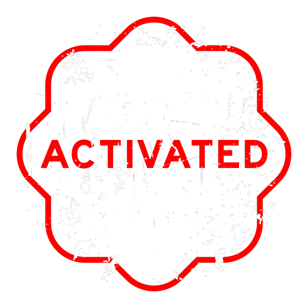 垃圾红色激活字橡胶密封印章上图片下载