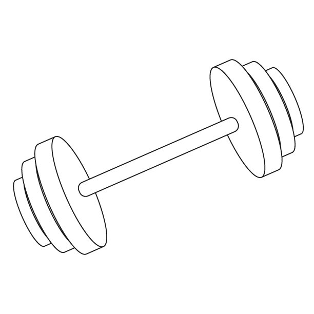 杠铃图标矢量图片下载