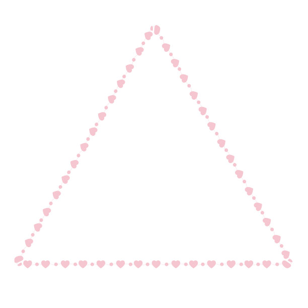 心形三角形矢量相框图片相框框压花花装饰设计粉红色的框架图片下载
