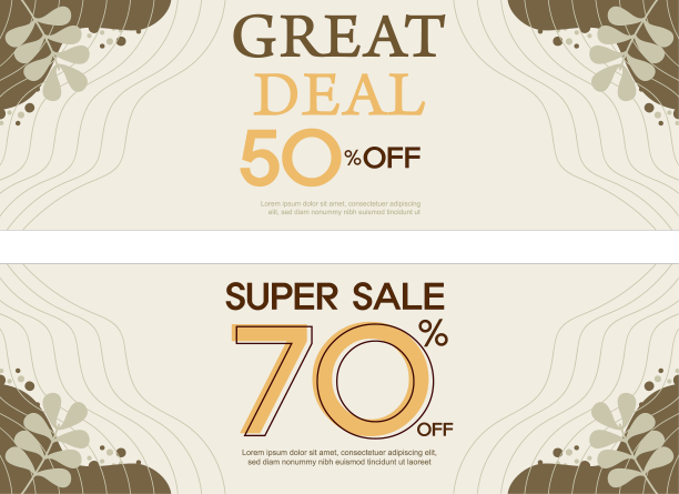 大量的水平横幅模板与花卉图片下载