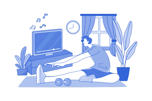 男人在家做运动图片下载