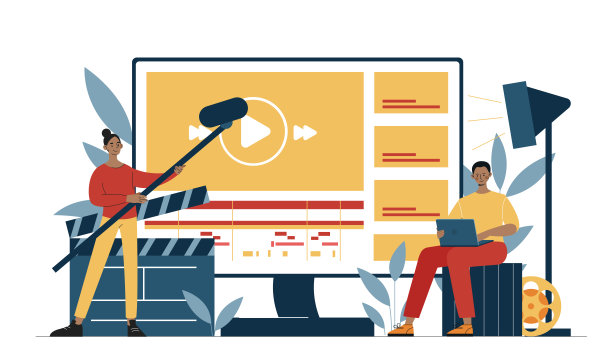 视频编辑矢量概念图片下载